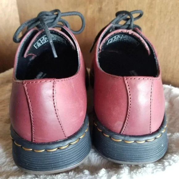 NWOT Dr. Martens 1461 Cavendish Cherry Red Temperley Dm Lite's Leather Shoes 7 - Picture 12 of 16
